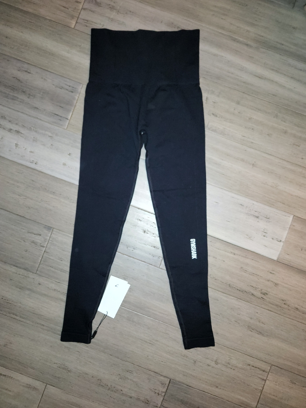 NWT!! Gymshark Black Seamless High-Waist Ribbed Leggings
